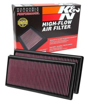 Land Rover Discovery Air Filter - K&N Engineering - High-Flow Drop-In, Oiled Cotton, Washable/Reusable (2 per box) - `10-`13